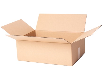 a standard cardboard carton box