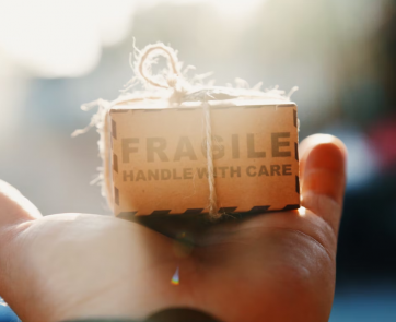 A small fragile box in a hand