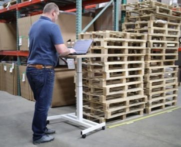 Interior of a warehouse shipment management.