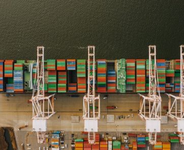 colorful containers on a ship